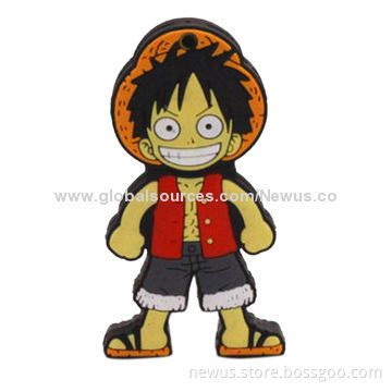 One Piece Luffy Zoro Nami Cartoon PVC USB Flash Drive with Plug-and-play function